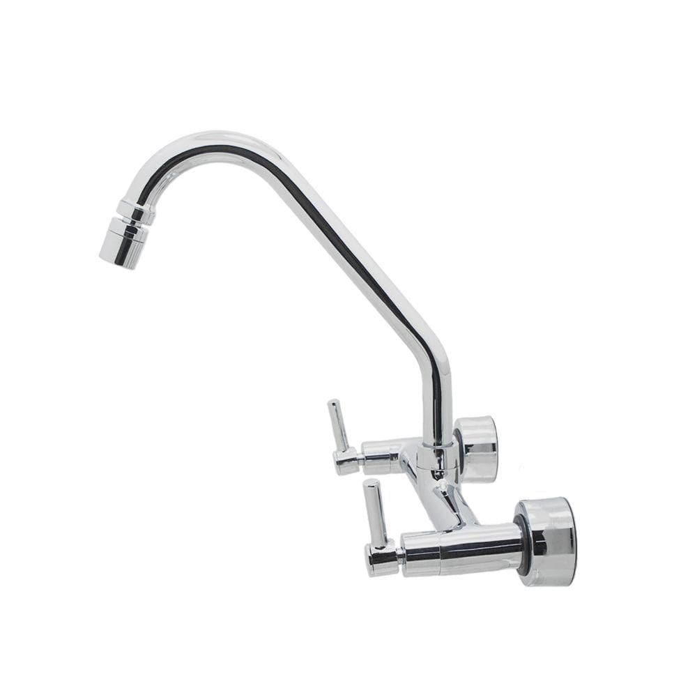 Torneira Pia Misturador Cozinha Parede Bica Móvel Cromado