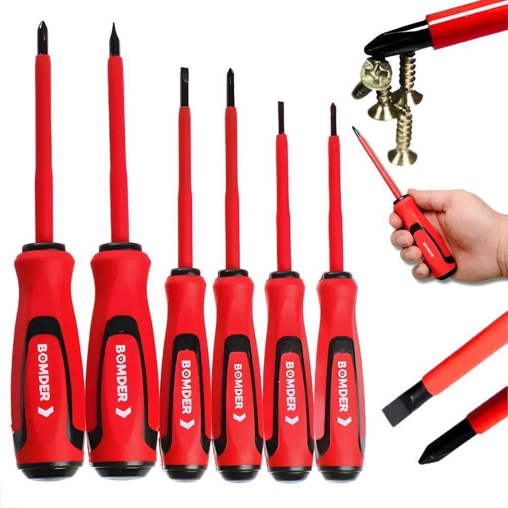 2X Jogo Chaves Isoladas Philips E Chave De Fenda 6Pçs Imanta