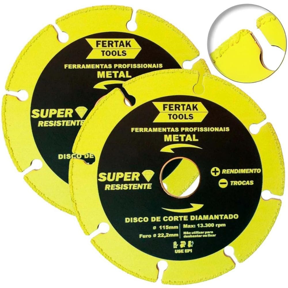 Disco De Corte Metal Diamantado Segmentado 115X22Mm 02 Un