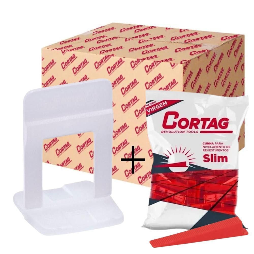 Nivelador Espaçador Porcelanato Slim 1,5Mm 1000 + 100 Cunha