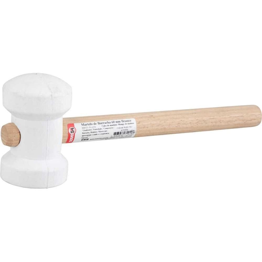 Martelo De Borracha 60Mm Branco Nove54