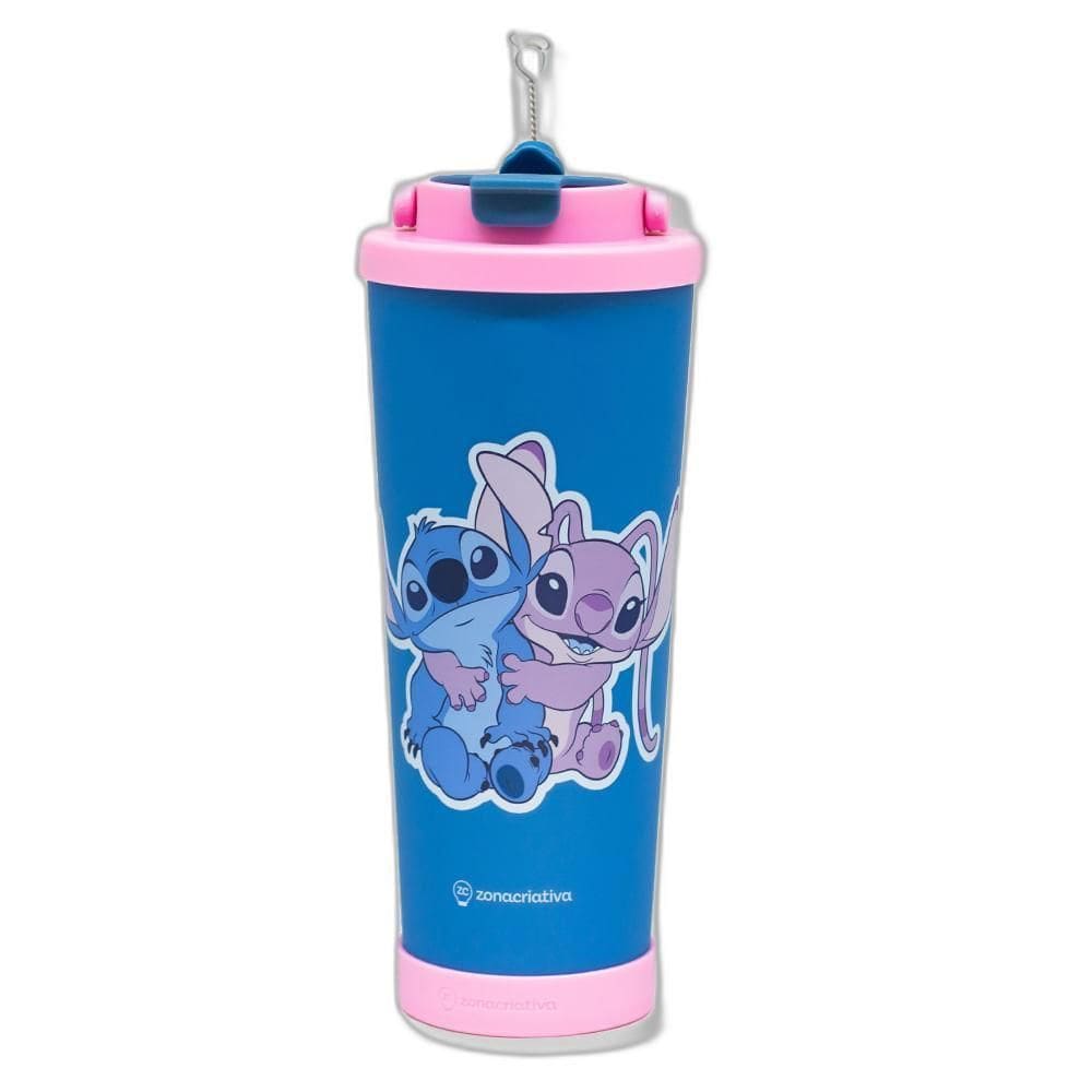 Copo Spring Stitch E Angel Namorados - Disney