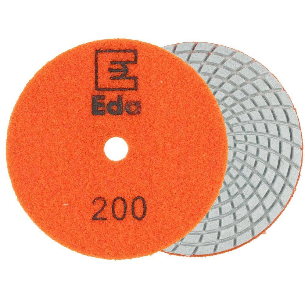 Disco Diamantado 100Mm Brilho Dágua Grão 200 Polimento Pedra