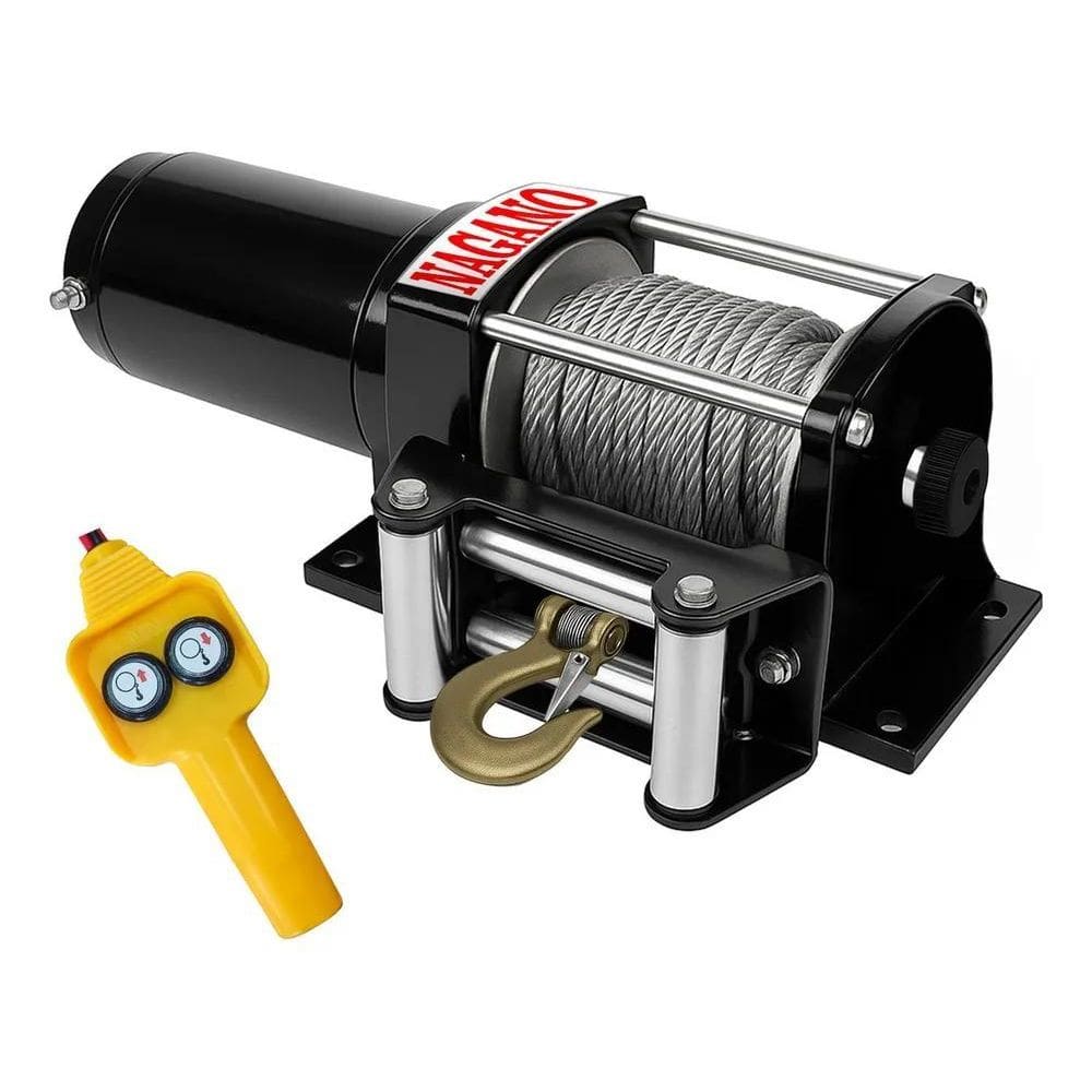 2X Guincho Elétrico 3000Lb 1361 Kg 12V Quadriciclo Jipe Trol