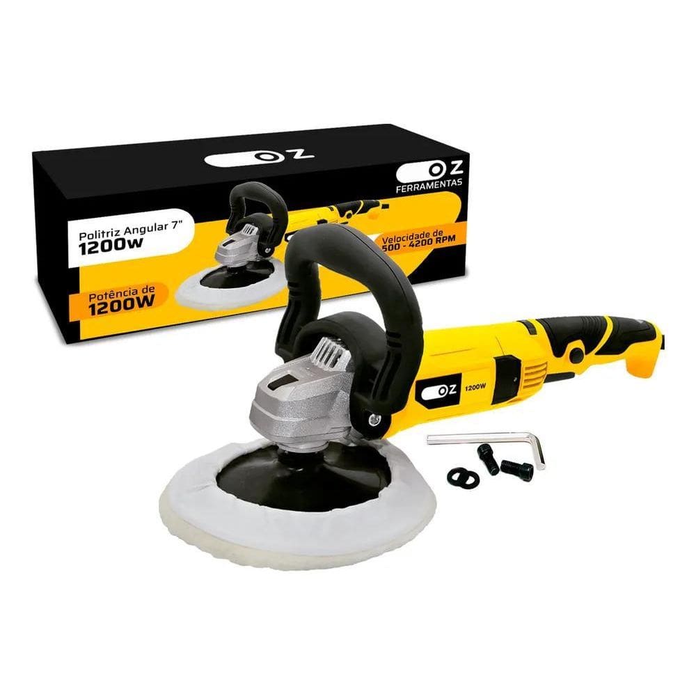 2X Politriz Angular Automotiva 7 Polegadas 1200W 500-4200Rpm