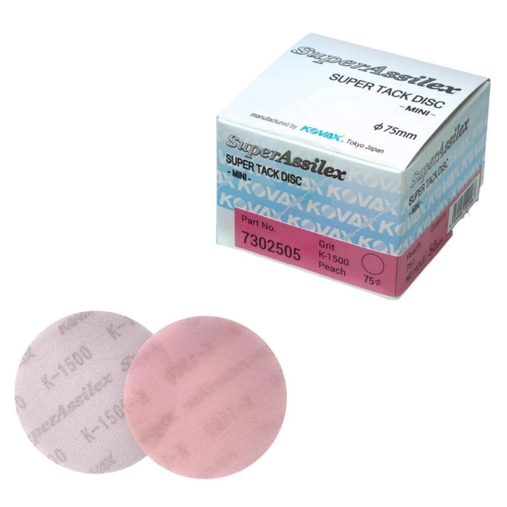 10 Mini Discos Lixa Sem Furos 3 75Mm K-1500 Peach Kovax