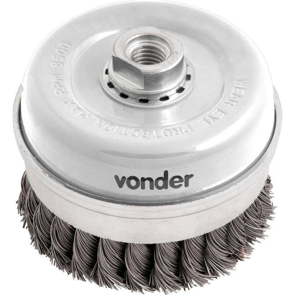 Escova Copo Torcida 4 Rosca M14 Polido 8500Rpm Vonder