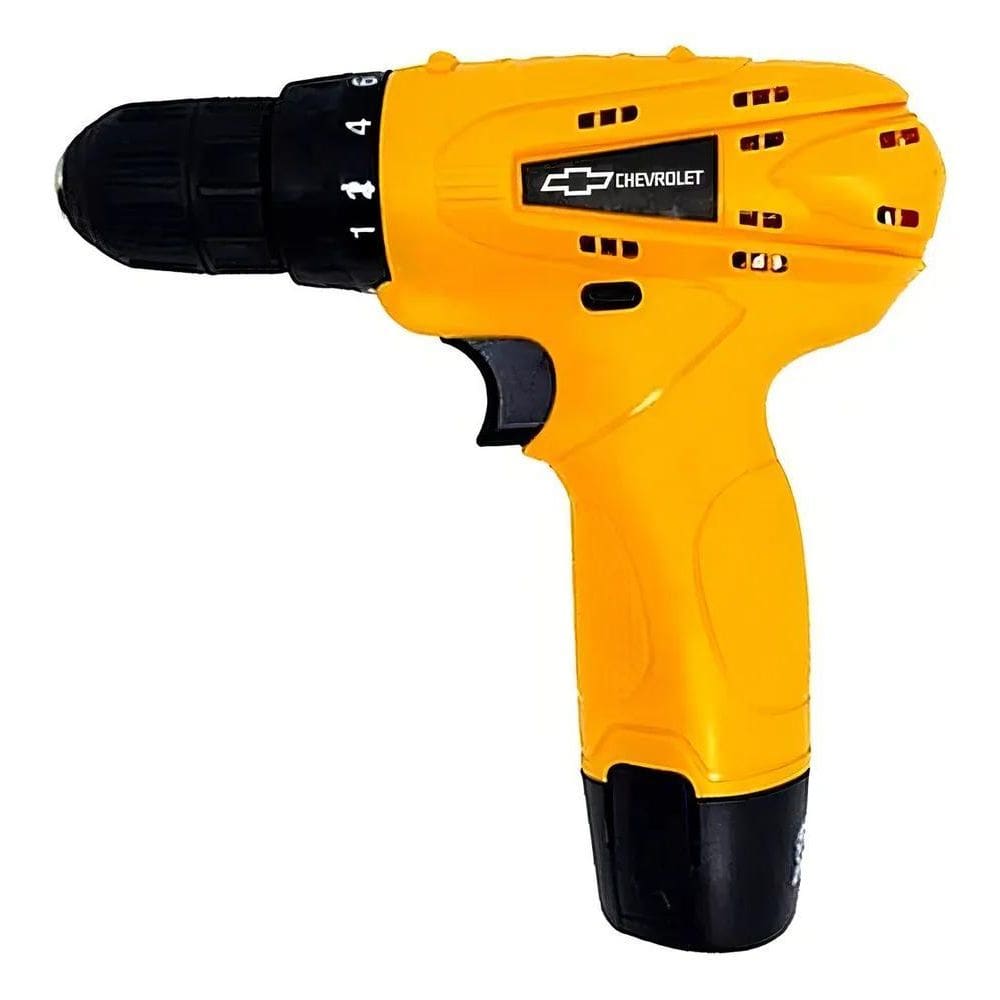 2X Parafusadeira Com Maleta Chevrolet Gm Cor Amarelo