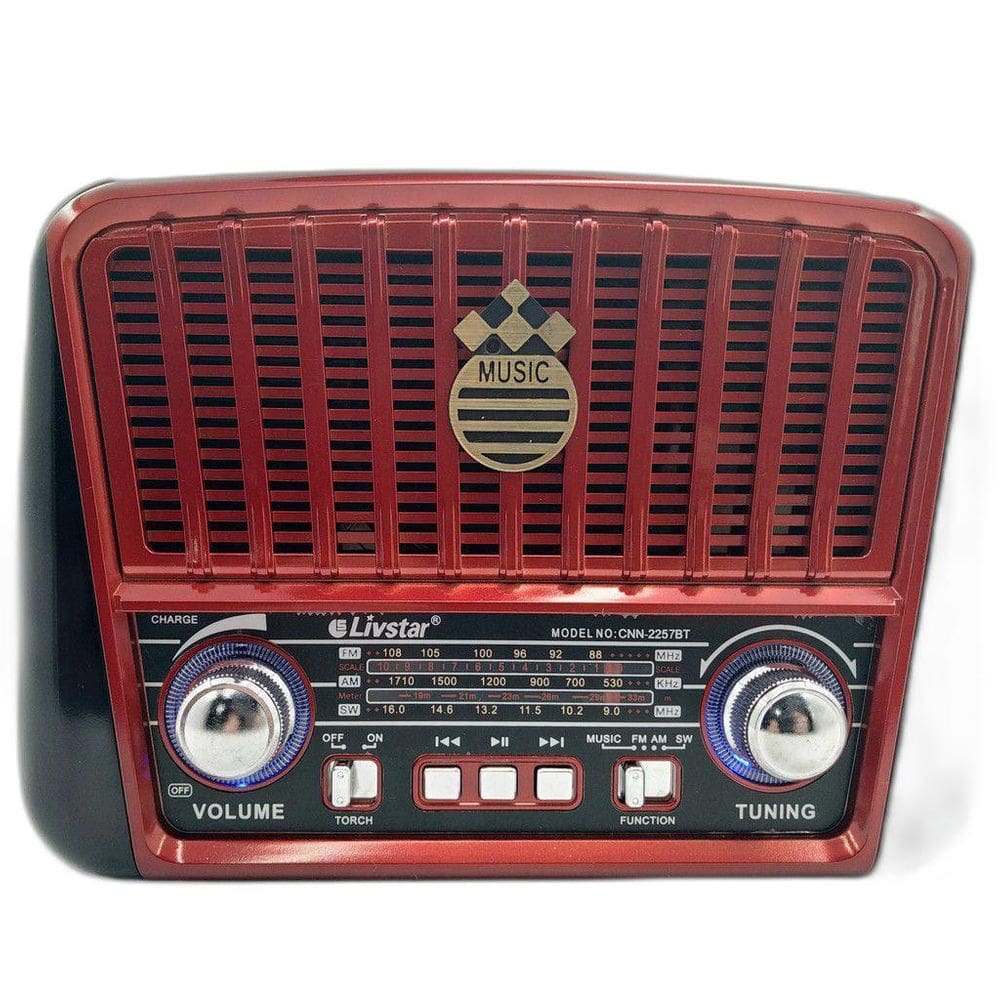 Radio Retro Portátil Bluetooth Recarregável Com Alça 2257