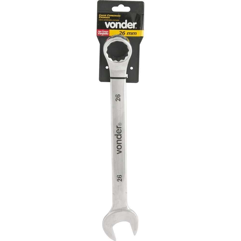 Chave Combinada 26Mm Cromo Vanádio Cromada Cartela Vonder
