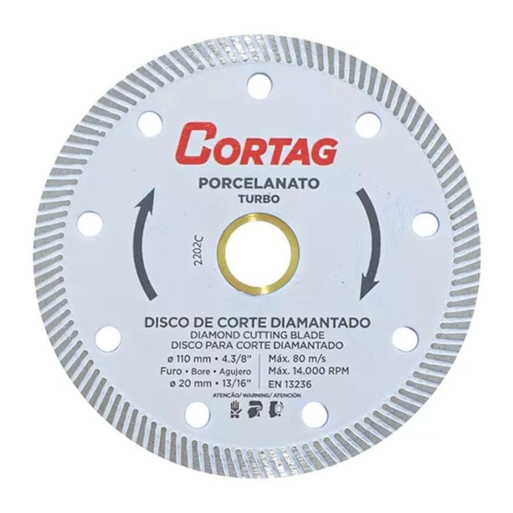 Disco Diamantado Porcelanato Cortag Branco