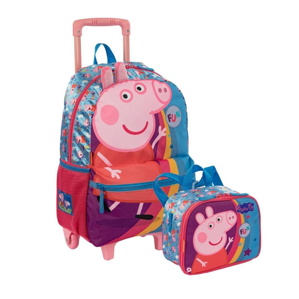 Mochila Peppa Pig com Lancheira - Rosa - Sestini