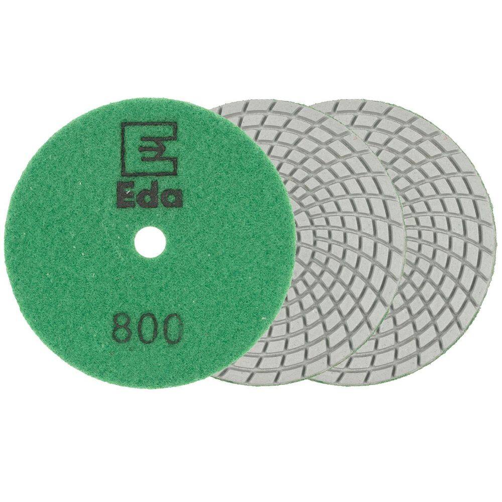 Disco Diamantado 100Mm Brilho Dágua Grão 800 Polimento Pedra