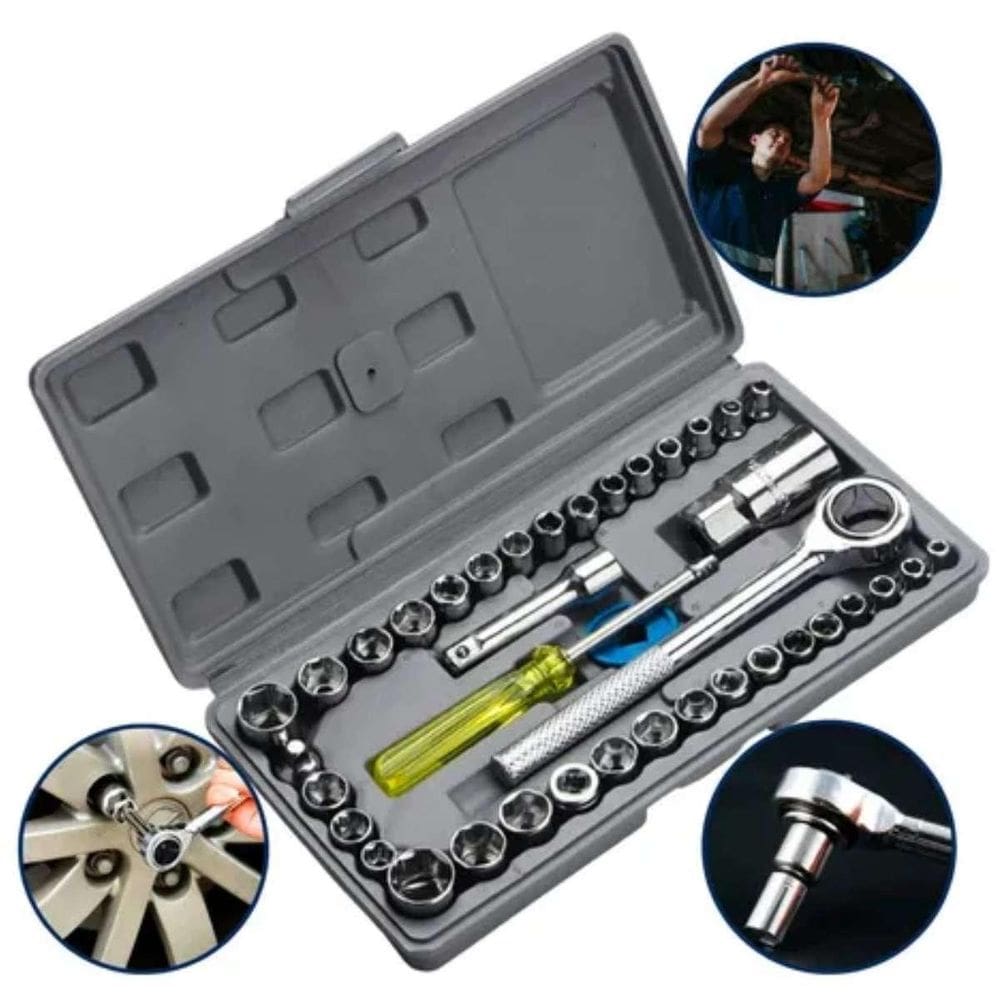 Kit 40 Peças Ferramentas Perfeito Para Reparos E Emergências Em