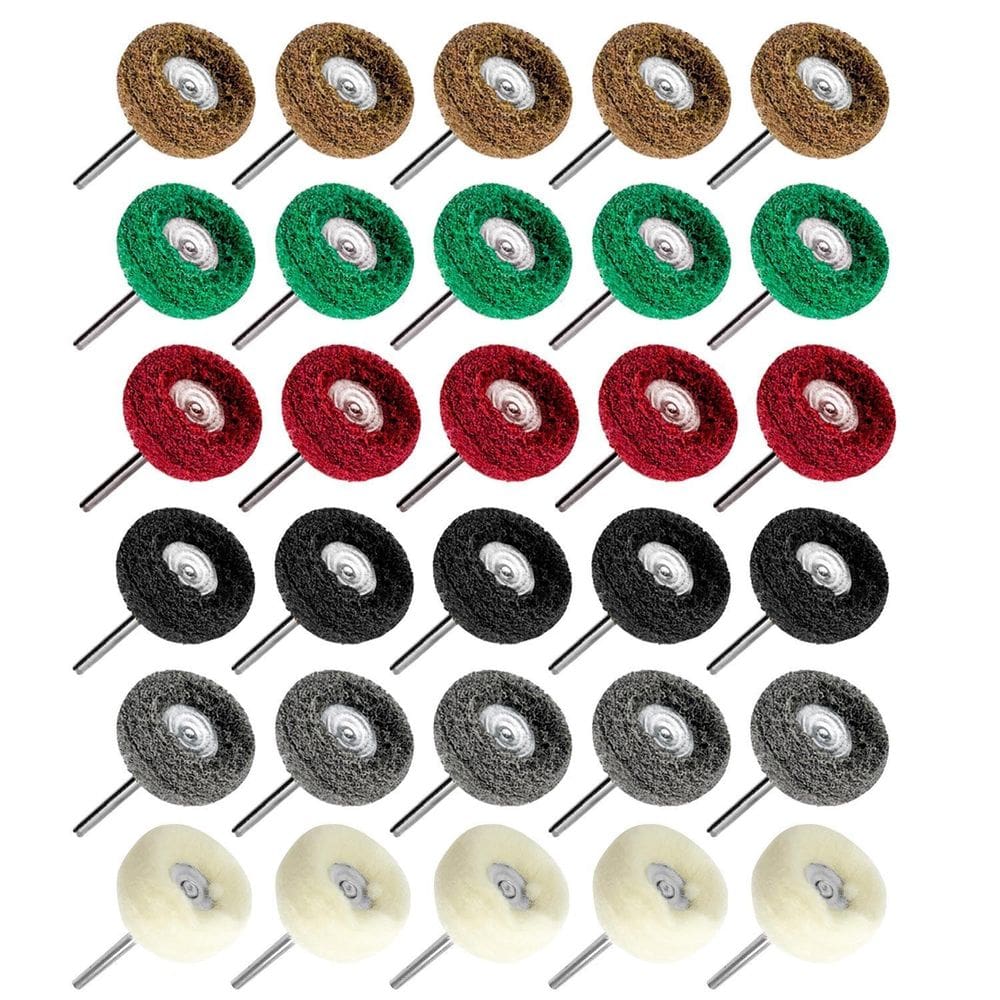 Kit 30 Escova De Polimento Nylon Algodão Para Micro Retífica