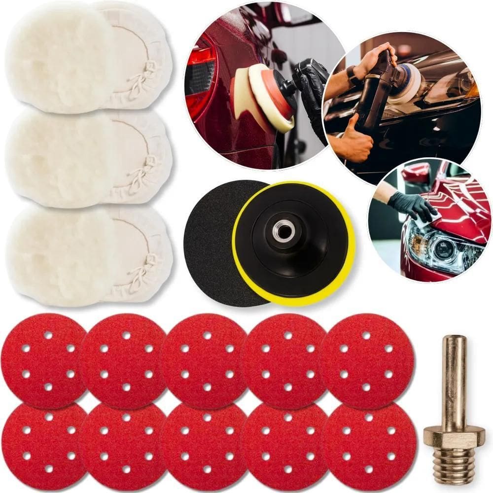 2X Kit Polimento Automotivo Politriz Esmerilhadeira Lixadeir