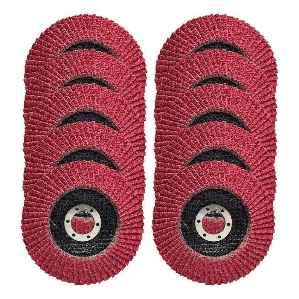 2X Disco De Lixa Flap 4.1/2 Grão 40 Para Lixadeira Kit Com 1