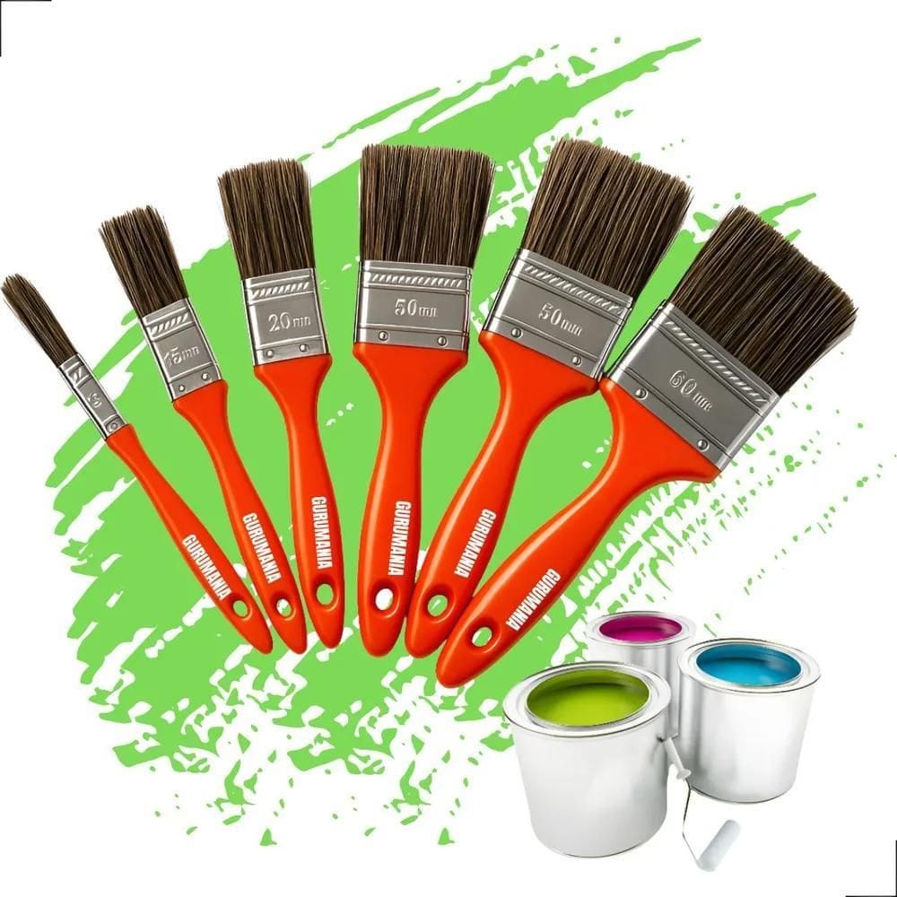 2X Kit 6 Pincel Para Pintura Tinta Latex Acrilica Jogo Pince