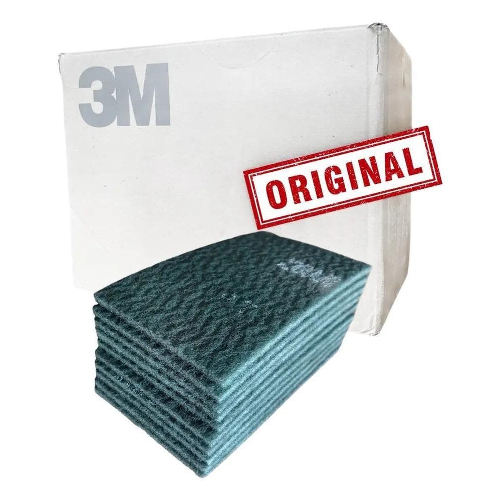 2X Lixa Verde 3M Manta Abrasiva Limpeza Folha 10 Unidades