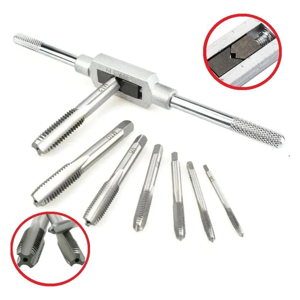 2X Jogo De Machos E Tarrachas Para Fazer Rosca M6 M7 M8 M10