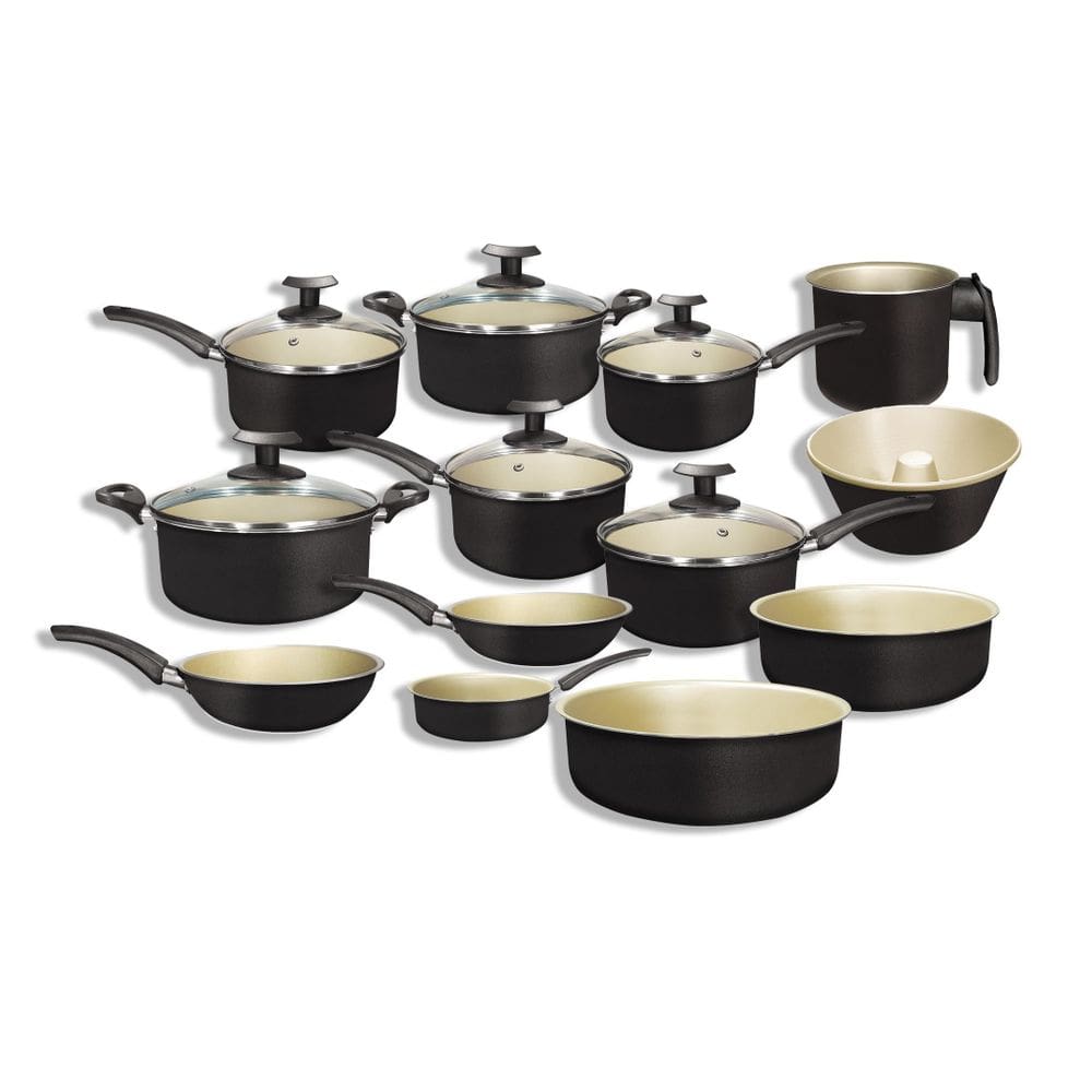 Conjunto 13 Peças Panelas Antiaderente Preto