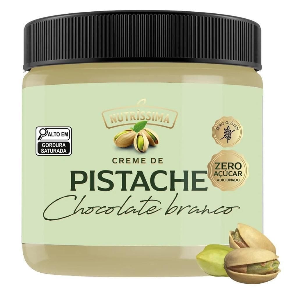 Creme De Pistache Com Chocolate Branco - Nutríssima 450G