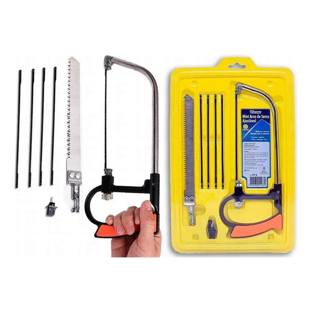 2X Mini Arco De Serra 7 Peças Western Corta A Serrote Ajustá