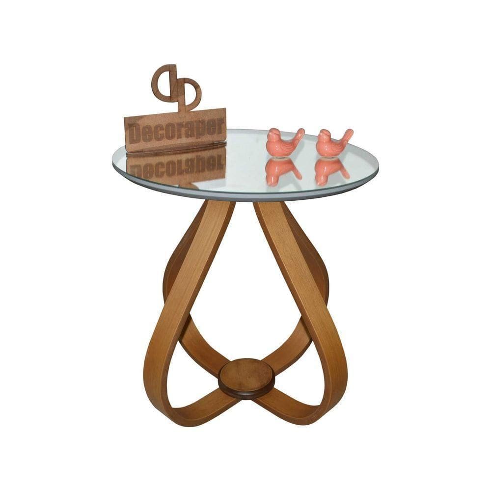 Mesa Canto Cebola Com Espelho 50cm Off White 60cm