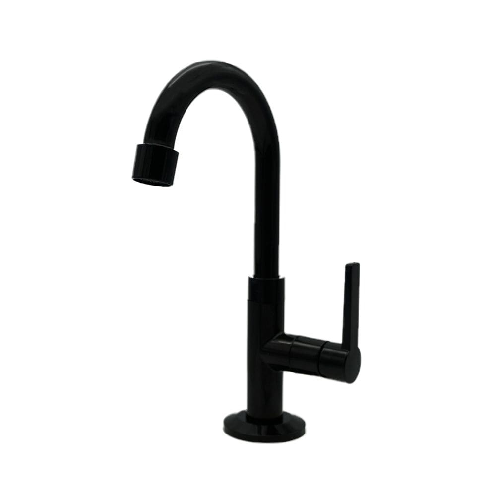 Torneira Pia Lavatório Mesa Bica Móvel 1/4v Preto Fosco Luxo