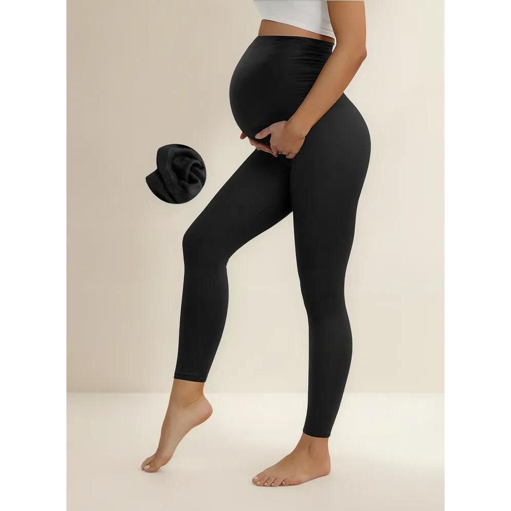 2X Legging Gestante Flanelada Peluciada Forrada Quentinha Mã