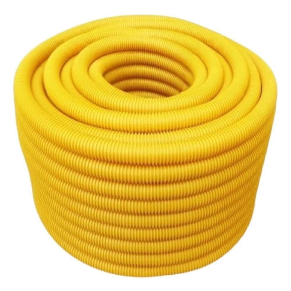 Eletroduto Corrugado 3-4 `` 50 Metros Amarelo