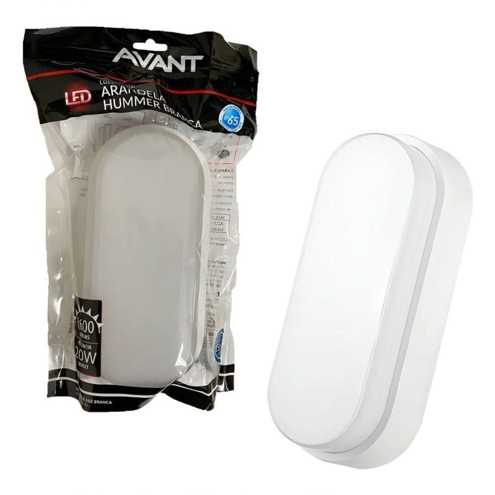 Arandela Tartaruga Hummer Branca Avant 20w 6500k