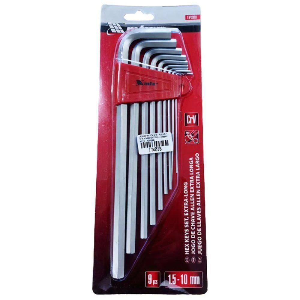 Jogo De Chaves Allen Curta 1.5 A 10mm C- 9 Peças Mtx