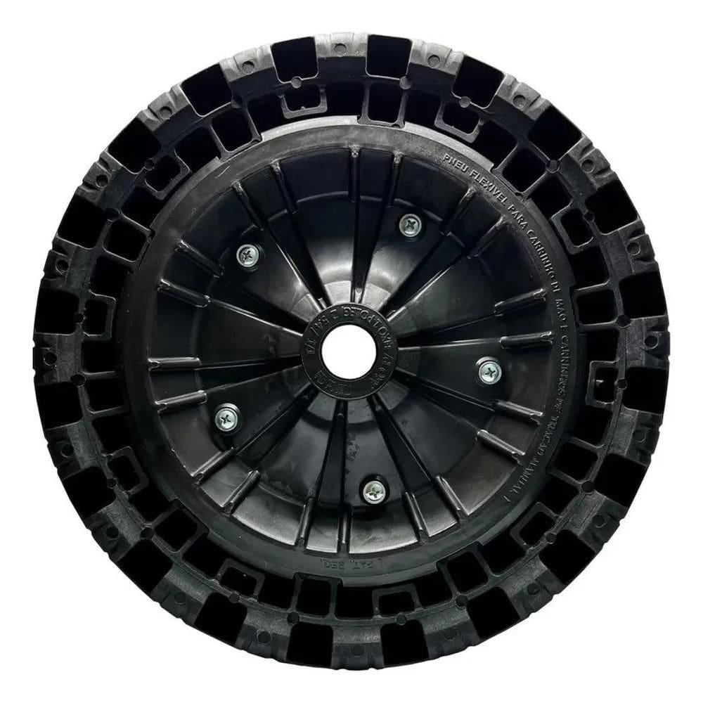 2X Pneu Completo Carrinho De Mão Não Fura Eixo Universal 320