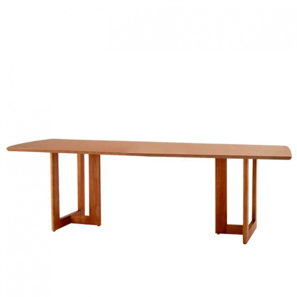 Mesa Para Sala De Jantar Patros 220cm Moderna Mobília Cinamomo Imbuia