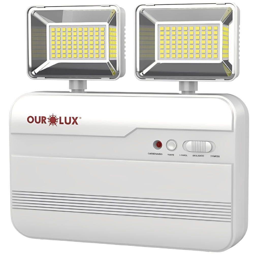 Luminaria Led Multiuso Com 2 Farois 15 Watts 1200lm 6500k - 01978 - Ourolux