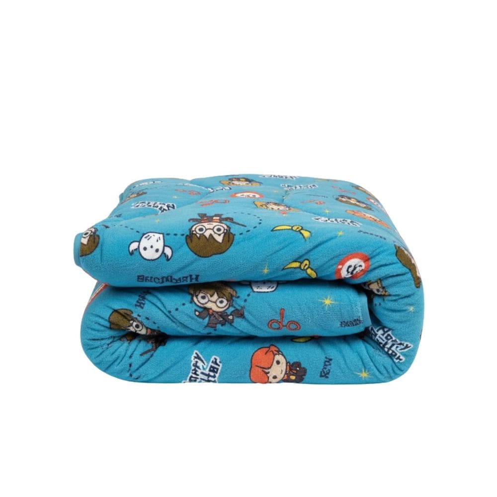 Edredom Dupla Face Microfibra Solteiro Harry Potter 1,40m x 2,10m Lepper