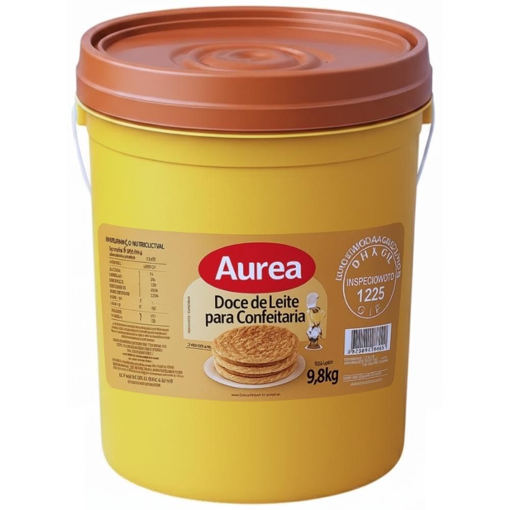Doce de Leite Para Confeitaria Balde 9,8 KG Recheio Sobremesa Aurea