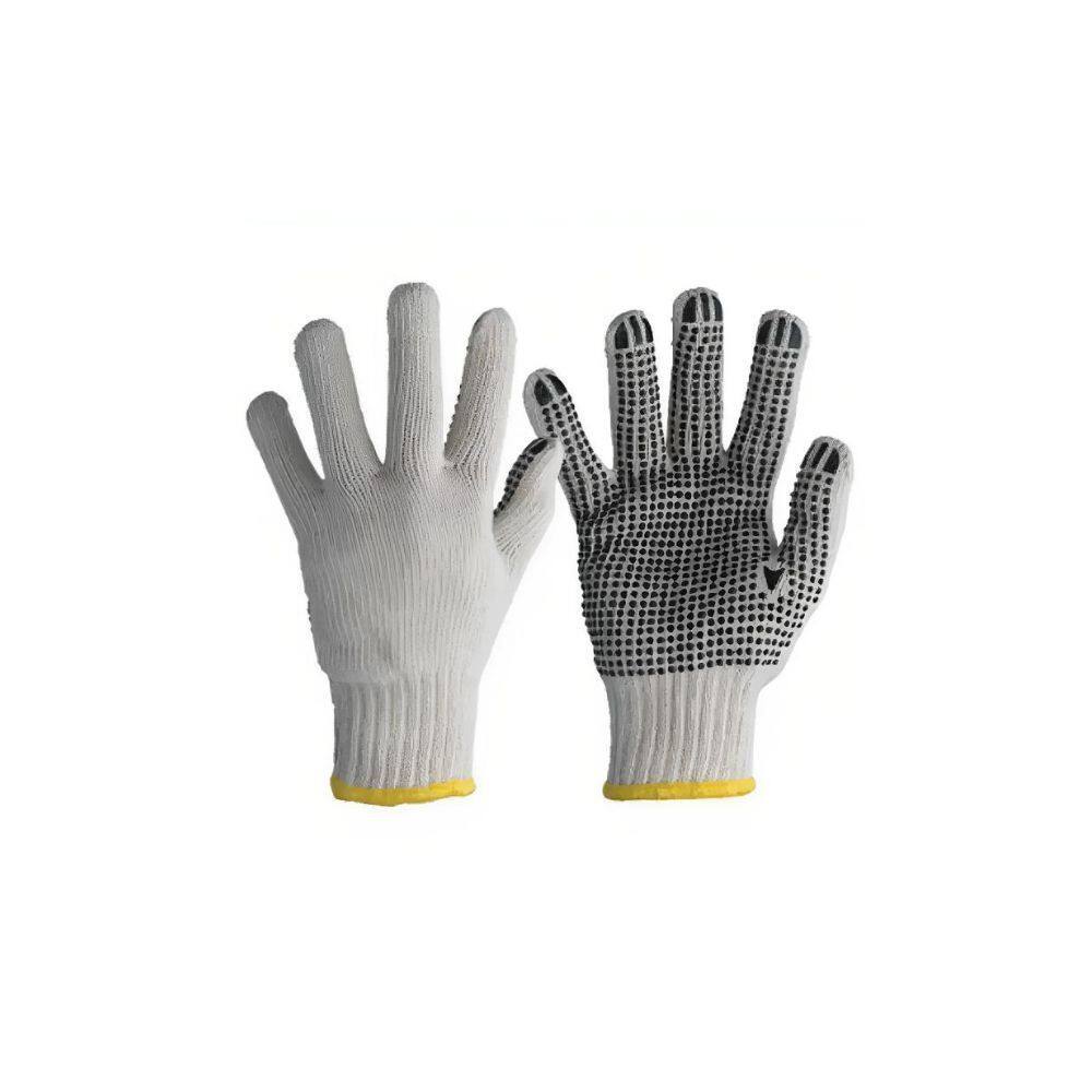 Kit 100 Luvas De Malha Pedreiro 3 Fios Pigmentada 9 Worker