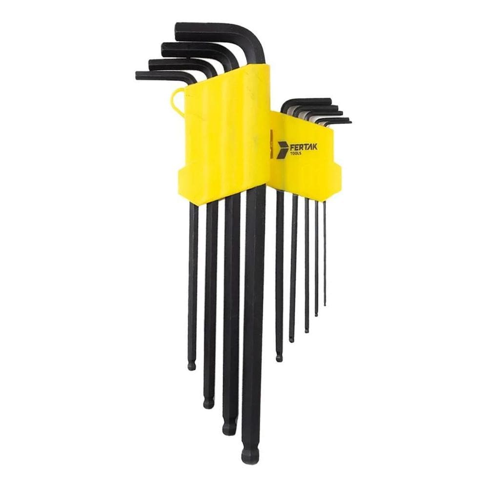 2X Kit Jogo Chave L Allen Hex Bola Extra Longa Torx 9 Un