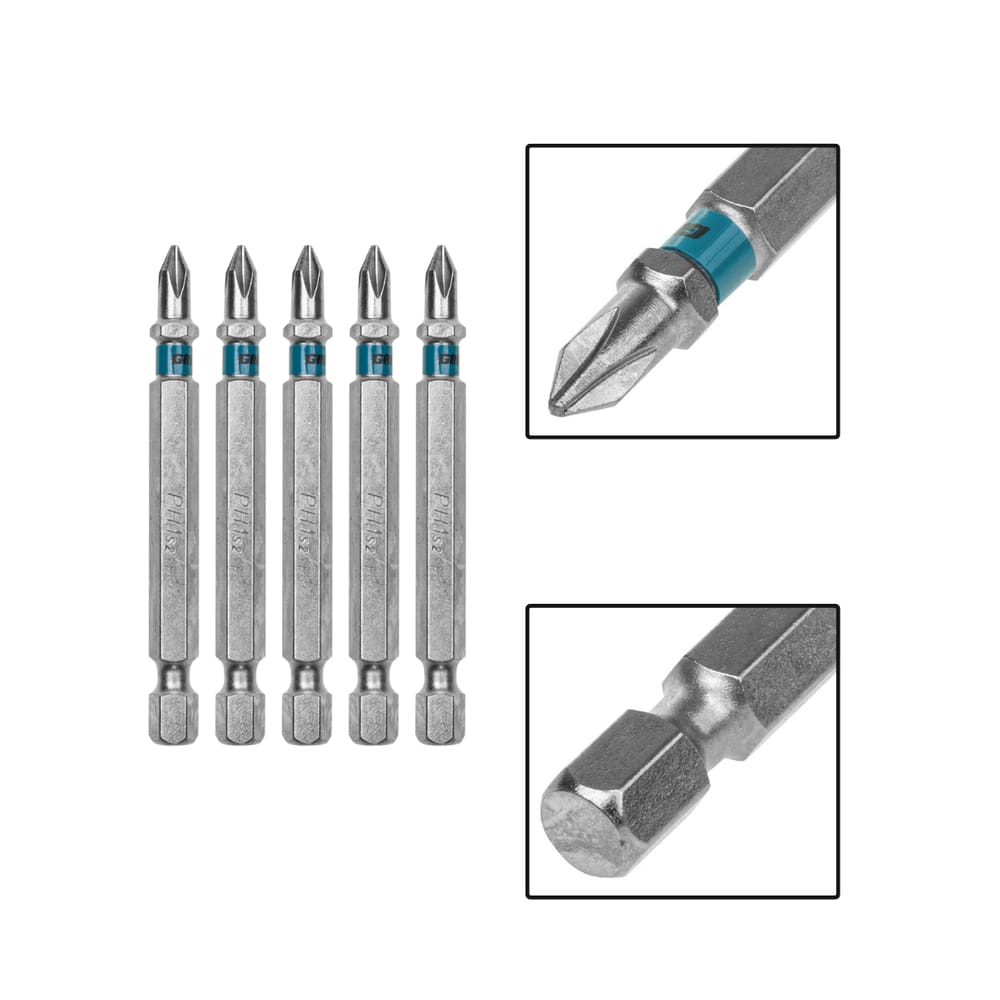 Ponta Bits Phillips Ph1 Aco 70mm P/ Parafusadeira 5 Pecas