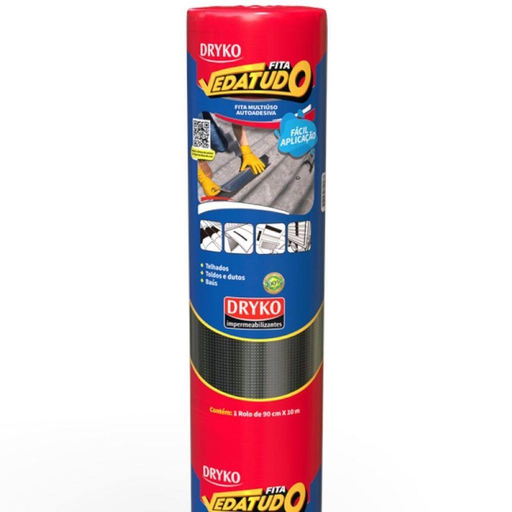 Fita Adesiva Aluminio 90Cm x 10M Vedatudo Dryko