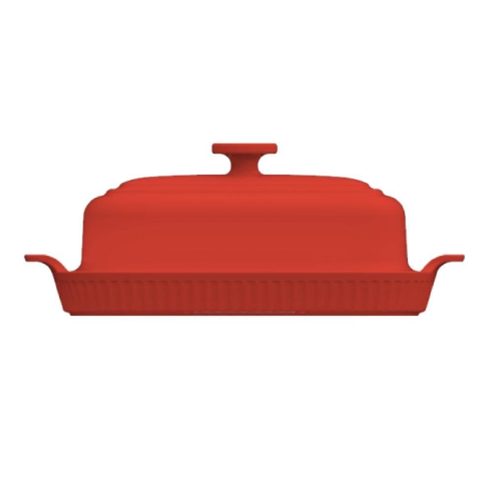 Manteigueira Linha Assar E Servir Vermelho com 20 cm Germer