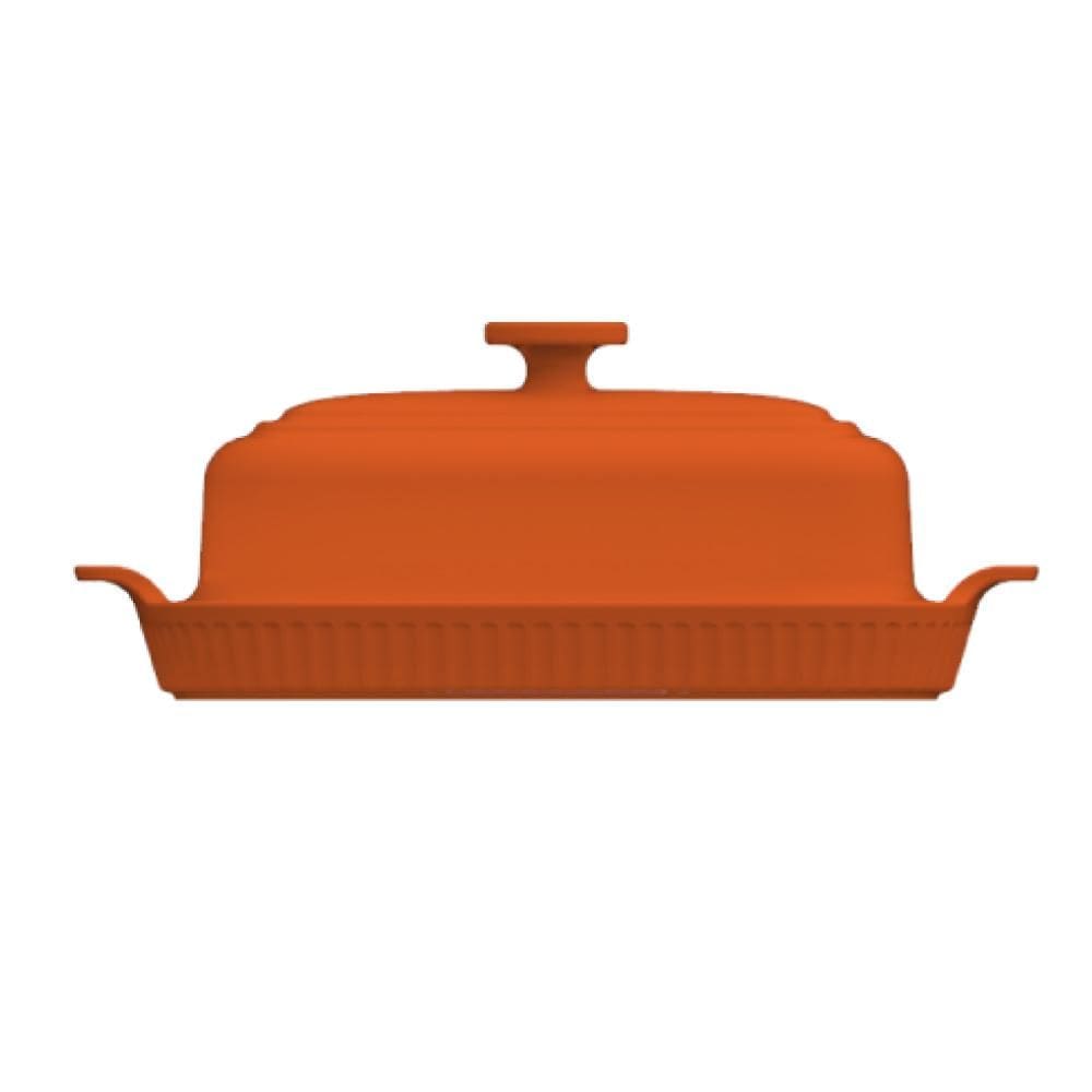 Manteigueira Linha Assar E Servir Laranja com 20 cm Germer