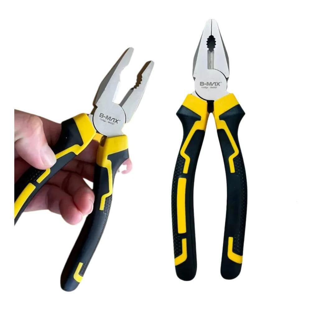 2X Alicate Universal 8 Aço Emborrachado Eletricista Mecanico