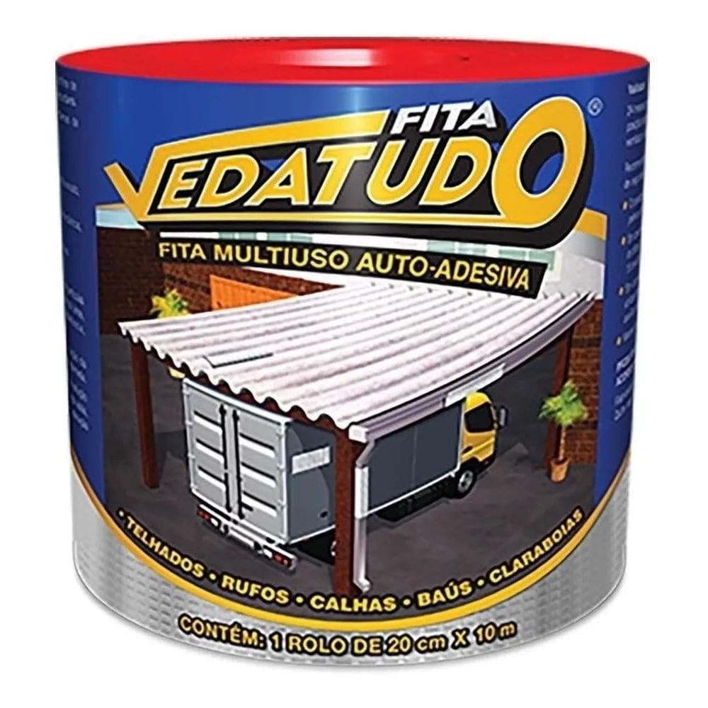 Manta Asfáltica Aluminizada Telhado Auto Adesiva- 20Cm X 10M