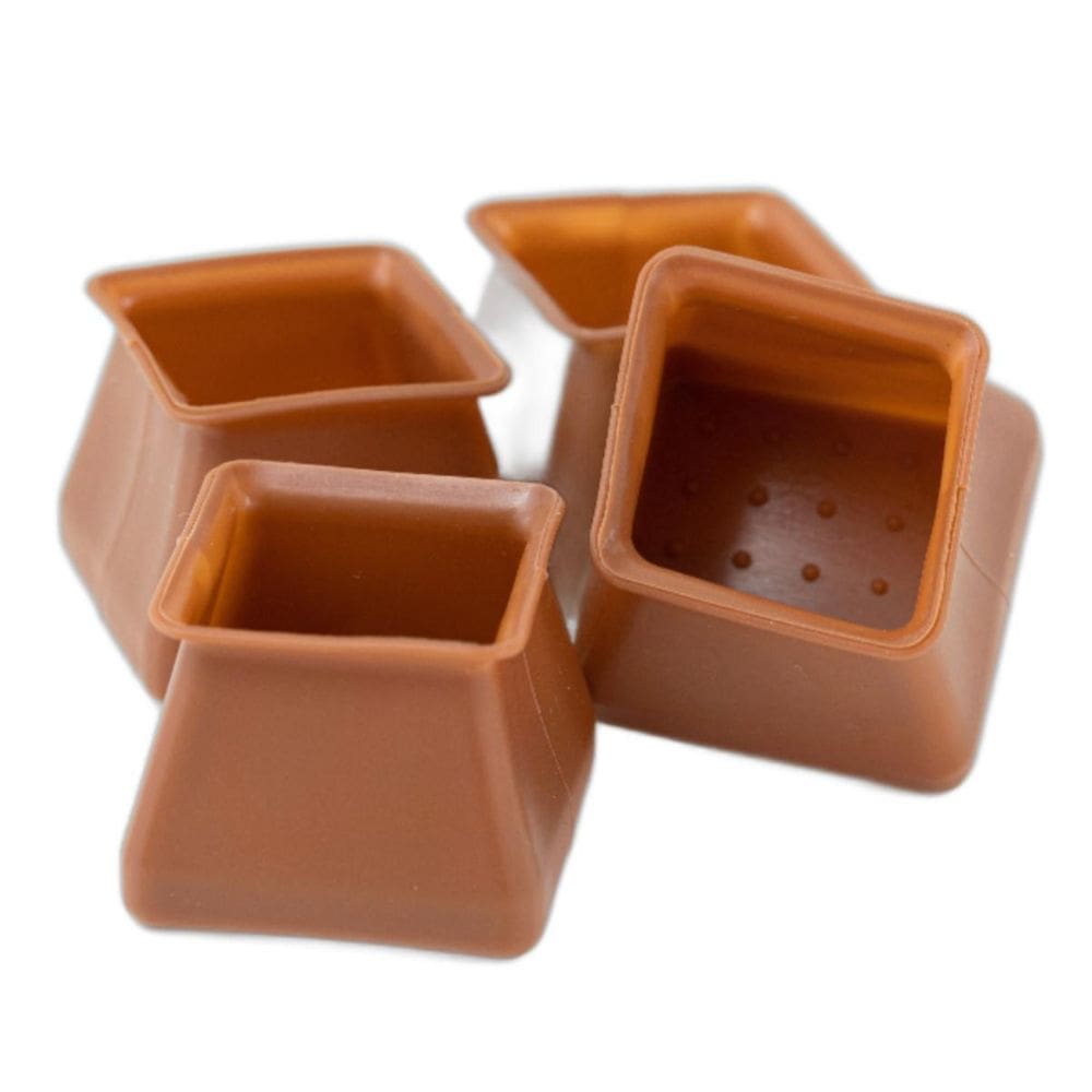 Kit 8 Protetor Cadeira Mesa Suporte Pé Quadrado 3,5Cm A 4Cm