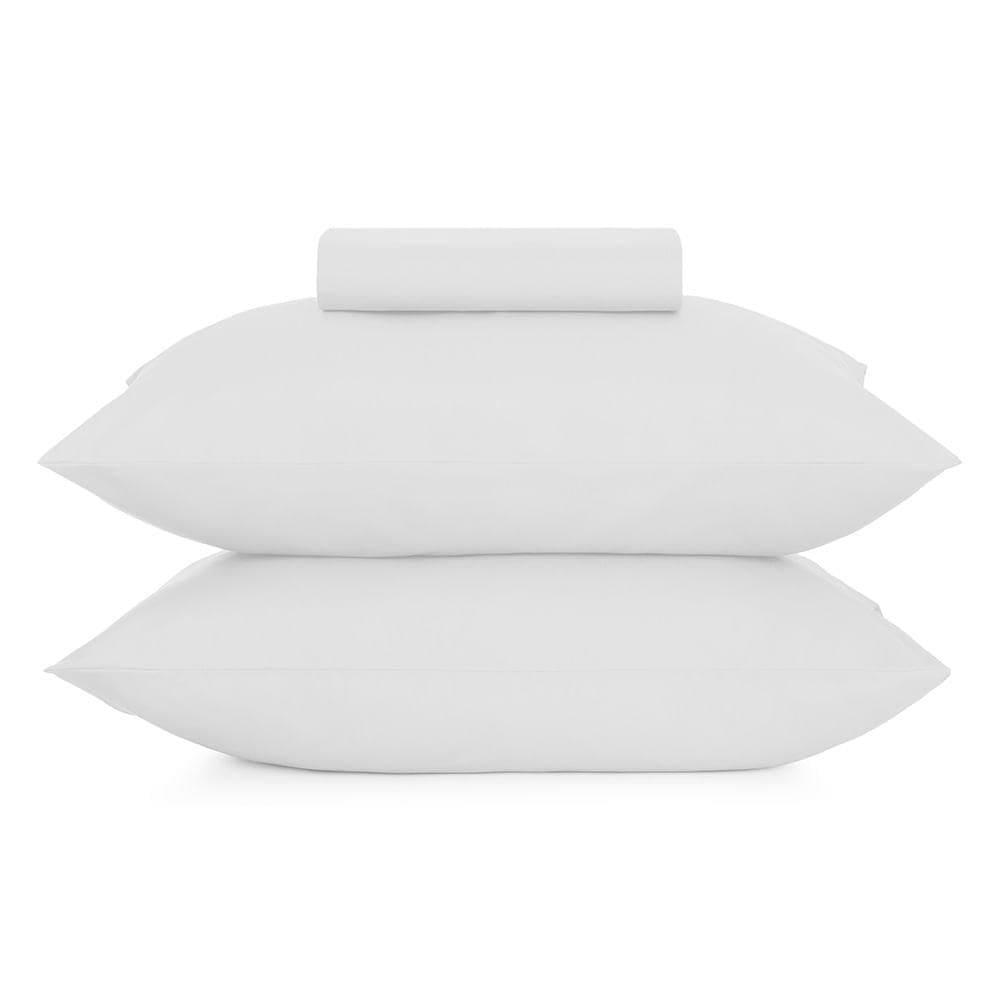 Jogo Cama Simples Altenburg 3pc Liso Toque Acetinado Branco