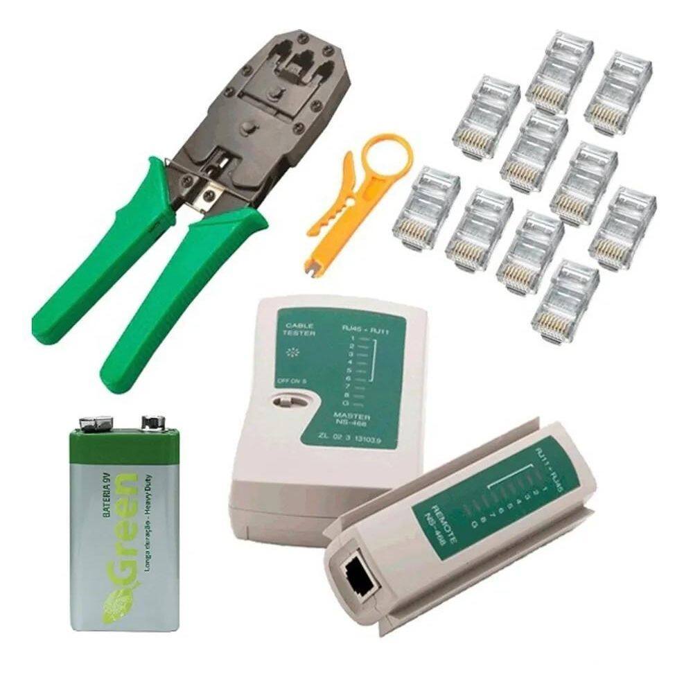 2X Alicate Crimpar Rj45/12/11 Testador Rj45/11 Decapador E 1