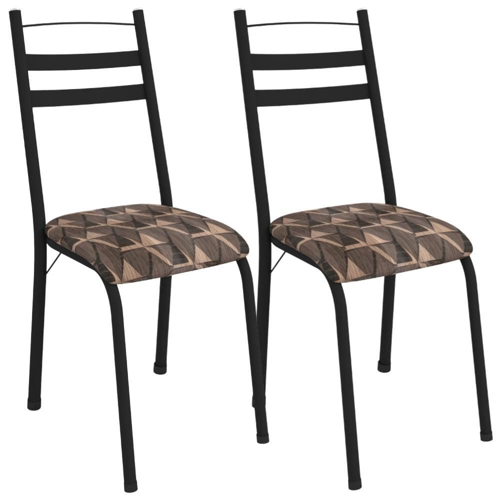 Kit 2 Cadeiras Tubular Europa 161 Preto ARTEF